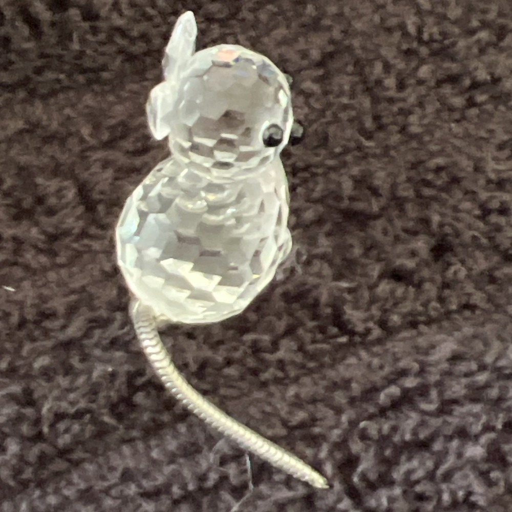 Swarovski Crystal Cat Kitty Charm Figurine Flowing Wire Tail RETIRED - Picture 2 of 11
